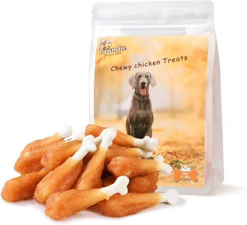 Miniatura 12 de Pawmate Dog Treats - Rebanadas de plátano envueltas en pollo con 1% de taurina, aperitivos de entrenamiento saludables ricos en fibra natural