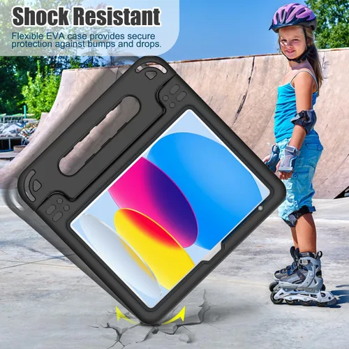 Miniatura 7 de AVAWO - Funda infantil para iPad de 10.9 pulgadas con protector de pantalla integrado, duradera, a prueba de golpes, ligera, con mango protector