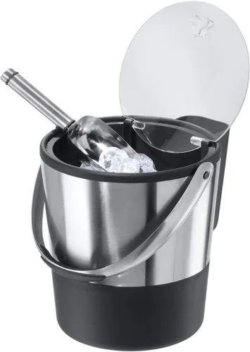 Miniatura 2 de Oggi Cubo de hielo aislado, 4 cuartos de galón/3.8 L, acero inoxidable, negro.