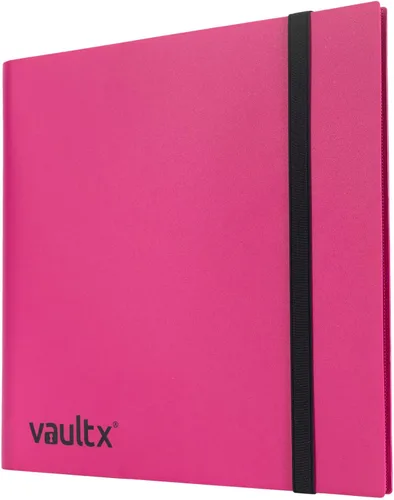 Miniatura 3 de Vault X Carpeta estándar de 12 bolsillos con correa, capacidad para 480 tarjetas coleccionables en 20 páginas de carga lateral (rosa)