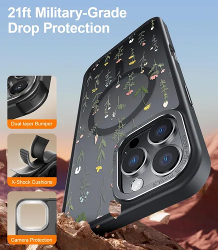 Miniatura 149 de Goodon para iPhone 15 Pro Max con protector de pantalla de privacidad, compatible con Magsafe, funda translúcida mate a prueba de golpes - Linda