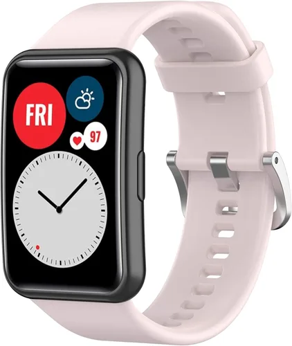 Miniatura 3 de YOUkei Sport - Correa deportiva de repuesto de silicona suave compatible con Huawei Watch FIT, Bluetooth, SmartWatch (paquete de 2, blanco y negro)