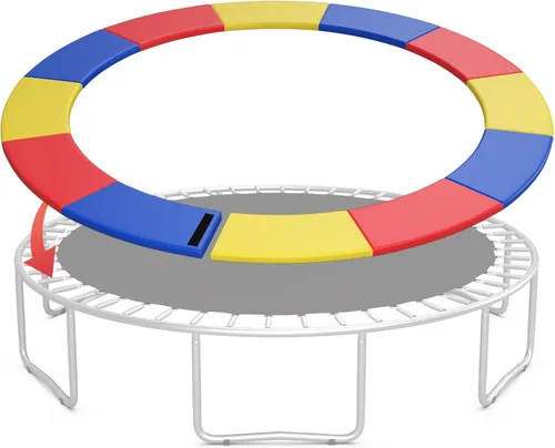 Miniatura 10 de Giantex - Cojín de cama elástica de 8 pies, 10 pies, 12 pies, 14 pies, 15 pies, 16 pies, almohadilla de seguridad de repuesto, sin agujeros para Azul