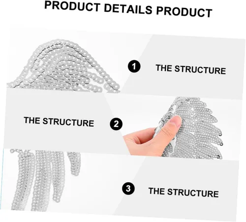 Miniatura 8 de Zerodeko Sequin Angel Wings Patch DIY Sewing Applique for Clothing Silver Embroidered Fabric Decoration Craft Supplies for Jackets Hats