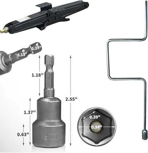 Miniatura 3 de South Bend Component - Gato de tijera para remolque de 24 pulgadas, 3000 libras (paquete de 4)