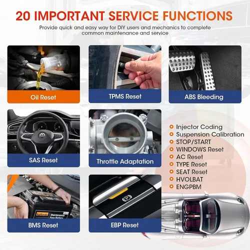 Miniatura 2 de LAUNCH Escáner OBD2 Touch PRO Elite - Nueva herramienta de escaneo 2026 con 20 funciones de reinicio, codificación por inyector, SAS, EBP, BMS
