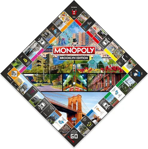 Miniatura 3 de Monopoly Juego de mesa Brooklyn Edition: 2-6 jugadores, juegos de mesa familiares para niños y adultos, juegos de mesa para niños de 8 años