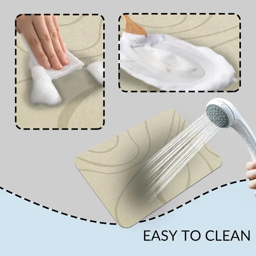 Miniatura 5 de YCT Tapetes de baño para suelo de baño, juego de alfombras de baño súper absorbentes, antideslizantes, de secado rápido, ideal para baño, bañera