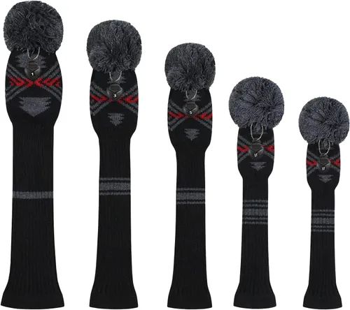 Miniatura 2 de Scott Edward Knit Golf Club Cover for Woods and Driver Set of 5 Head Covers Protect Driver Wood(460cc)* 1 Fairway Wood*2 and Hybrid/UT*2 with