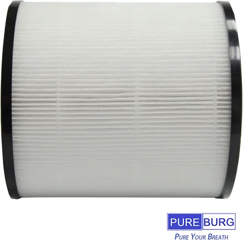 Miniatura 3 de PUREBURG Filtro de repuesto compatible con purificador de aire Roto APF-C9, paquete de 2, carbón activado H13 True HEPA 2 en 1, filtración de 4