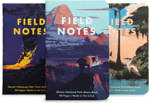 Miniatura 15 de Field Notes: Paquete de 3 cuadernos originales de papel kraft a rayas, para zurdos, con 48 páginas, 3.5 x 5.5 pulgadas Papel rayado para zurdos