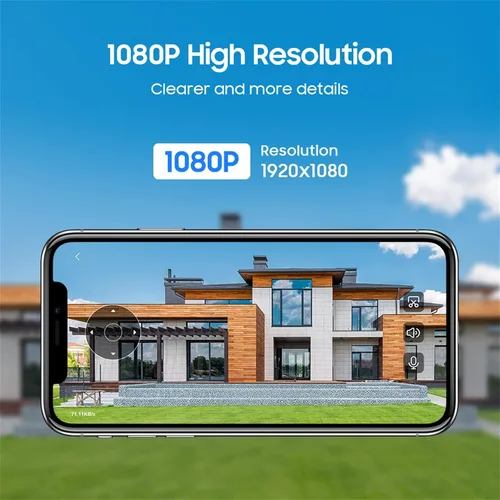 Miniatura 3 de PTZ - Cámara de seguridad para exteriores, sistema de seguridad PTZ 355° View 1080P, cámaras de seguridad WiFi de 2.4 GHZ para exteriores con visión