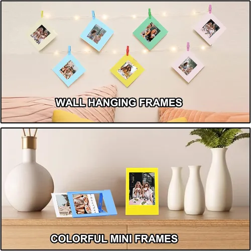 Miniatura 7 de CAIYOULE Fujifilm Instax Mini 11 - Kit de accesorios para cámara con funda protectora, mini álbum, marcos, adhesivo y filtro de bricolaje
