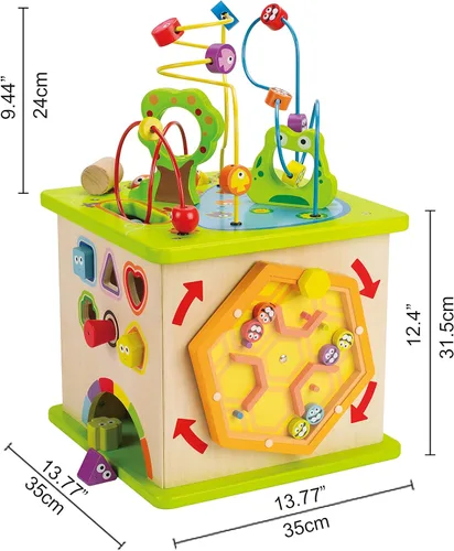 Miniatura 5 de Cubo de actividades para niños Hape bichos de ciudad, madera