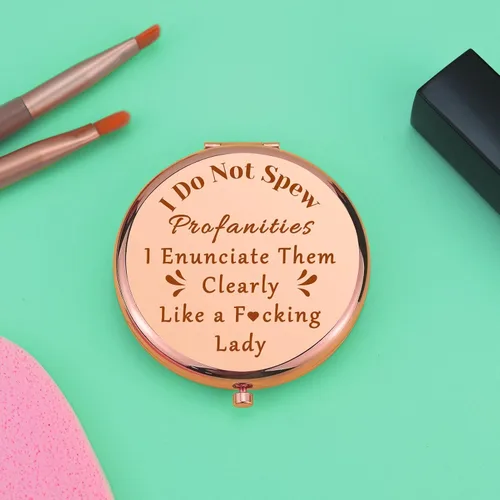 Miniatura 5 de Regalos divertidos para mujeres, espejo de maquillaje compacto para hija, amigas, hermana, regalos divertidos de amistad para mujeres, regalo
