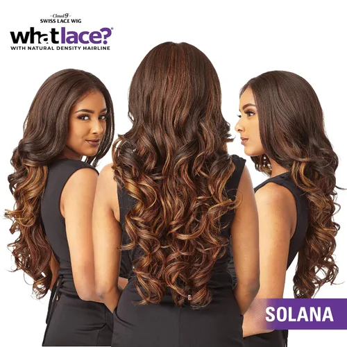 Miniatura 6 de Sensationnel What Lace 13X6 Pelucas - Solana Encaje Frontal Atado a Mano Sin Pegamento Sintético con Densidad Natural Línea de Cabello Predepilada