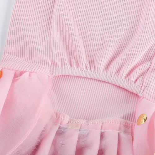 Miniatura 4 de Vestido de princesa para perro, bonita falda tutú de encaje, ropa de boda para cachorros para perros pequeños y medianos Chihuahua Pitbull (rosa, S)