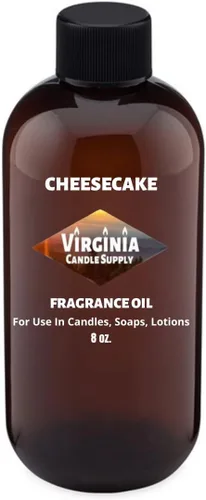 Virginia Candle Supply Aceite aromático de tarta de queso (botella de 8 onzas) para hacer velas, hacer jabón, tartas, aerosoles de habitación,