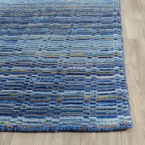 Miniatura 5 de SAFAVIEH Himalaya Collection - Alfombra decorativa, 2 x 3 pies, azul y multicolor, lana hecha a mano, ideal para zonas de alto tráfico en entrada