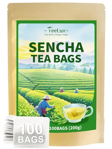 Miniatura 13 de TeeLux Bolsas de té verde menta, té verde con menta, menta verde y citronela, con cafeína, 100% real y natural, 100