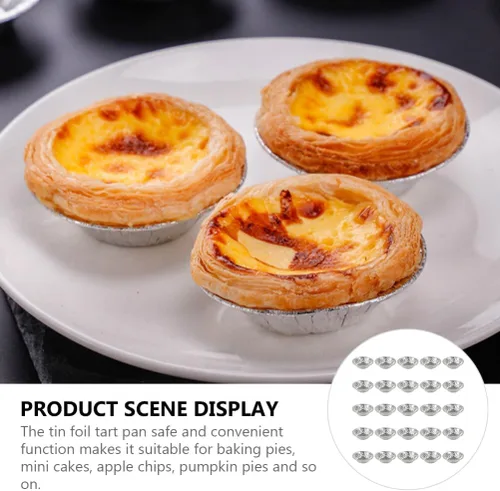 Miniatura 3 de Kichvoe 250pcs desechables tartas tartas tazas de papel de aluminio para tartas para hornear suministros de fiesta