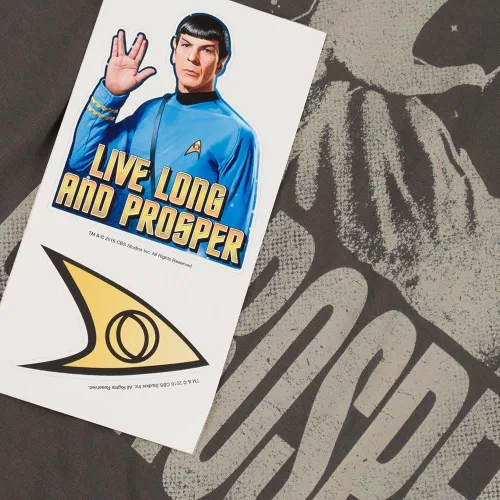 Miniatura 6 de Popfunk Star Trek Spock Live Long and Prosper T Shirt & Stickers