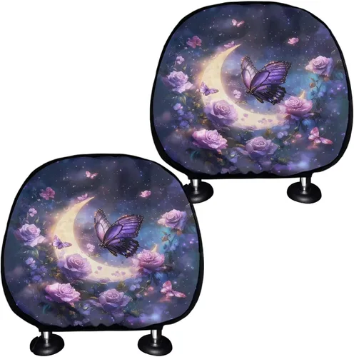 Miniatura 39 de Funda personalizada para reposacabezas de asiento de automóvil, regalos personalizables, transpirables, paquete de 2 fundas de cojín para asiento