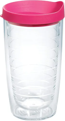 Miniatura 78 de Taza de viaje Tervis de doble pared transparente y colorida con tapa fabricada en Estados Unidos mantiene las bebidas frías y calientes, 24 onzas