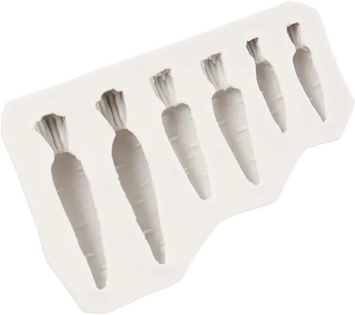 Miniatura 6 de Moldes de silicona de zanahoria para Pascua, molde de fondant de zanahoria vegetal para decoración de tartas, decoración de cupcakes de chocolate