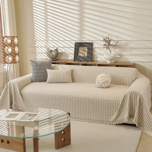 Miniatura 35 de ROOMLIFE Manta Funda Azteca Bohemia para Sofá, Decoración del Hogar Estilo Granja, Fundas de Sofá para Loveseat, Sofás de 2/3 Cojines, Apta