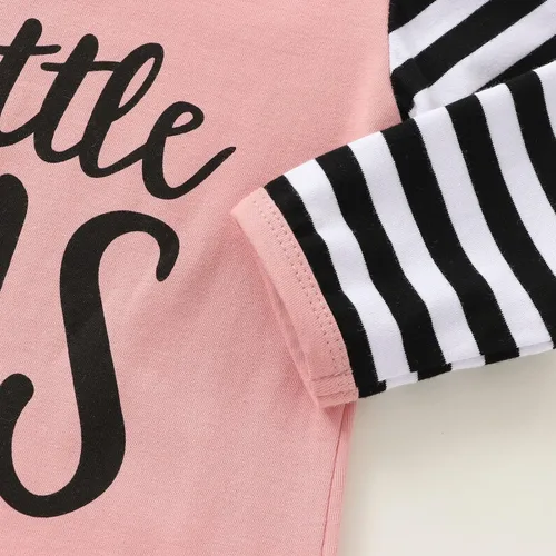 Miniatura 4 de Camisón de manga larga a rayas para bebé recién nacida