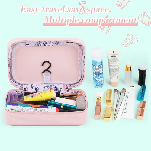 Miniatura 4 de Neceser de viaje colgante para hombres y mujeres, organizador de viaje de gran capacidad para artículos de tocador y cosméticos de tamaño completo