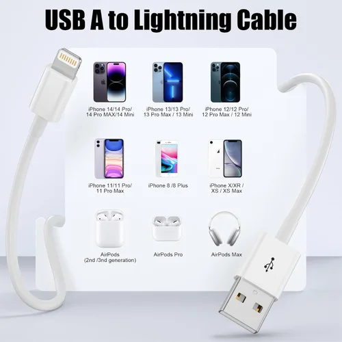 Miniatura 7 de Cable de Apple CarPlay para automóvil, paquete de 2 cables de carga de iPhone de 3 pies [certificado Apple MFi], cable USB a Lightning de carga