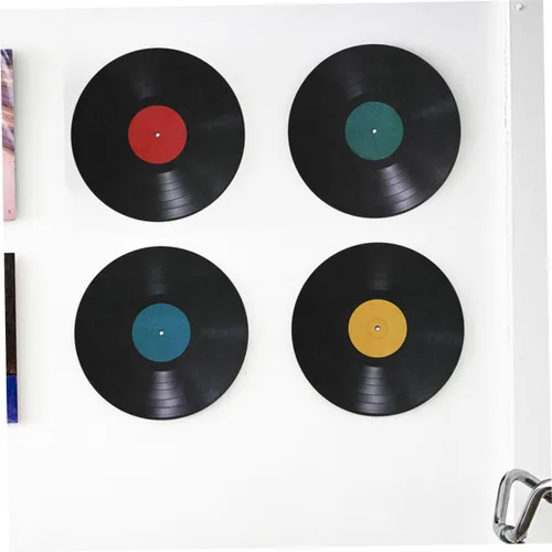 Miniatura 3 de 16 calcomanías de pared de disco de vinilo retro para dormitorio, decoración de sala de estar, calcomanías de pared para discoteca retro fiestas