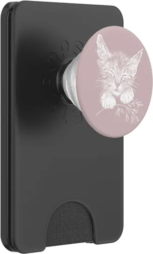 Miniatura 7 de PopSockets PopSockets Swappable PopGrip - Gatito durmiente con ramita pequeña