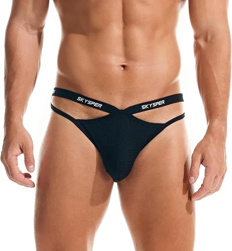 Miniatura 123 de SKYSPER Jock Strap Athletic Supporter para hombres Sexy Jockstrap Ropa interior masculina