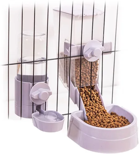 Miniatura 8 de Comedero de agua para conejos, sin fugas, 17 onzas, sin goteo, para conejillo de indias, hámster, chinchilla, hurón, animal pequeño Azul