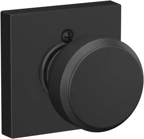 Miniatura 20 de SCHLAGE F51A BWE 622 - Pomo de puerta Bowery, cerradura de entrada con llave, color negro mate Mate negro