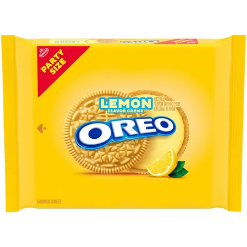 OREO - Galletas tipo sándwich de limón y crema, tamaño fiesta, 24.95 oz