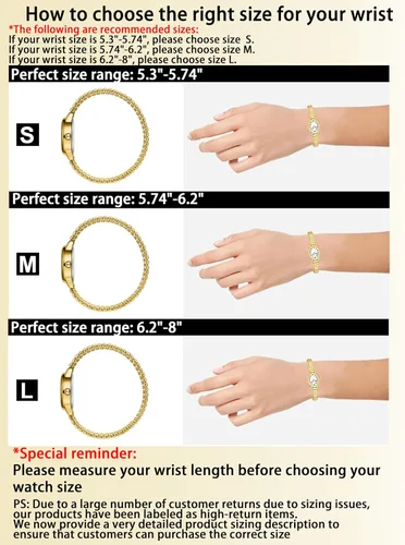 Miniatura 2 de Diaofendi Petite Easy Reader - Reloj analógico para mujer con banda de expansión de acero inoxidable, resistente al agua