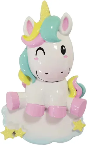 Miniatura 3 de Adorno personalizado para niños 2024 Guiño Unicornio Árbol de Navidad Decoración personalizada para niños y niñas Ornament Station - Personalización