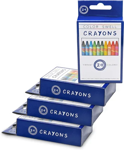 Miniatura 12 de Color Swell Paquete de 24 crayones – no tóxicos, ideales para niños, estudiantes, adultos y actividades en el aula