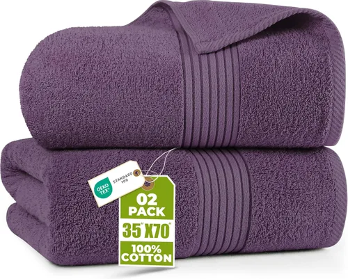 Miniatura 8 de Utopia Towels Sábanas de Baño Extra Grandes Paquete de 2, 35 por 70 Pulgadas, 100% Algodón Altamente Absorbente y Secado Rápido Toalla de Baño