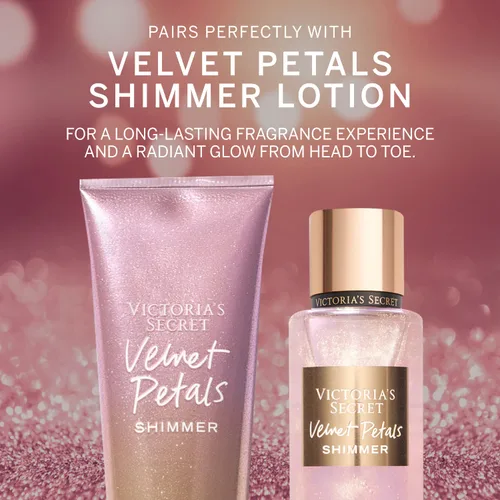 Miniatura 5 de Victoria's Secret Velvet Petals - Bruma corporal brillante para mujer, perfume con notas de flores y glaseado de almendra, spray para mujer, 250 ml