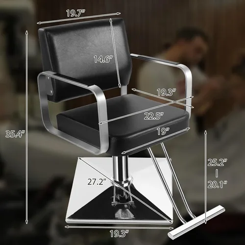 Miniatura 3 de Sillas de Salón para Estilista Silla con Bomba Hidráulica Silla de Salón de Peluquería Giratoria de 360 Grados Silla de Barbero, Equipo de Belleza