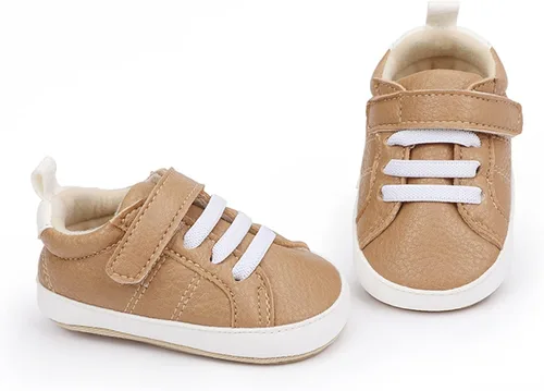 Miniatura 6 de SOFMUO Zapatos deportivos de piel sintética para bebés, niños y niñas, con suela de goma suave, mocasines Oxford para recién nacidos