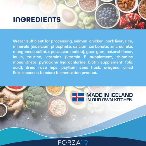 Miniatura 6 de Forza10 Alimento húmedo para gatos, sabor a pescado y salmón, alimento húmedo para gatos adultos con problemas gastrointestinales y digestivos