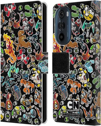 Miniatura 7 de Head Case Designs Funda de piel con licencia oficial de Ben 10: Animated Series Alien Graphics Funda tipo cartera compatible con Motorola Edge 30