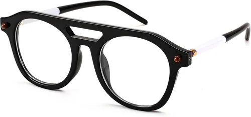 Miniatura 12 de FEISEDY Gafas de bloqueo de luz azul aviador de los años 70, marco piloto cuadrado, antideslumbrante, gafas de computadora para mujeres y hombres
