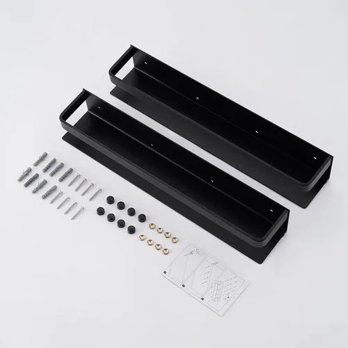 Miniatura 8 de KES KSR401S40-BK-P2 - Organizador de especias de cocina, organizador de condimentos de aluminio de 16 pulgadas, soporte para especias de pared